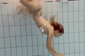 Juggling bosoms underwater